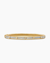 Modern Renaissance® Bangle Bracelet in 18K Yellow Gold with Full Pavé Diamonds, 4.5mm
